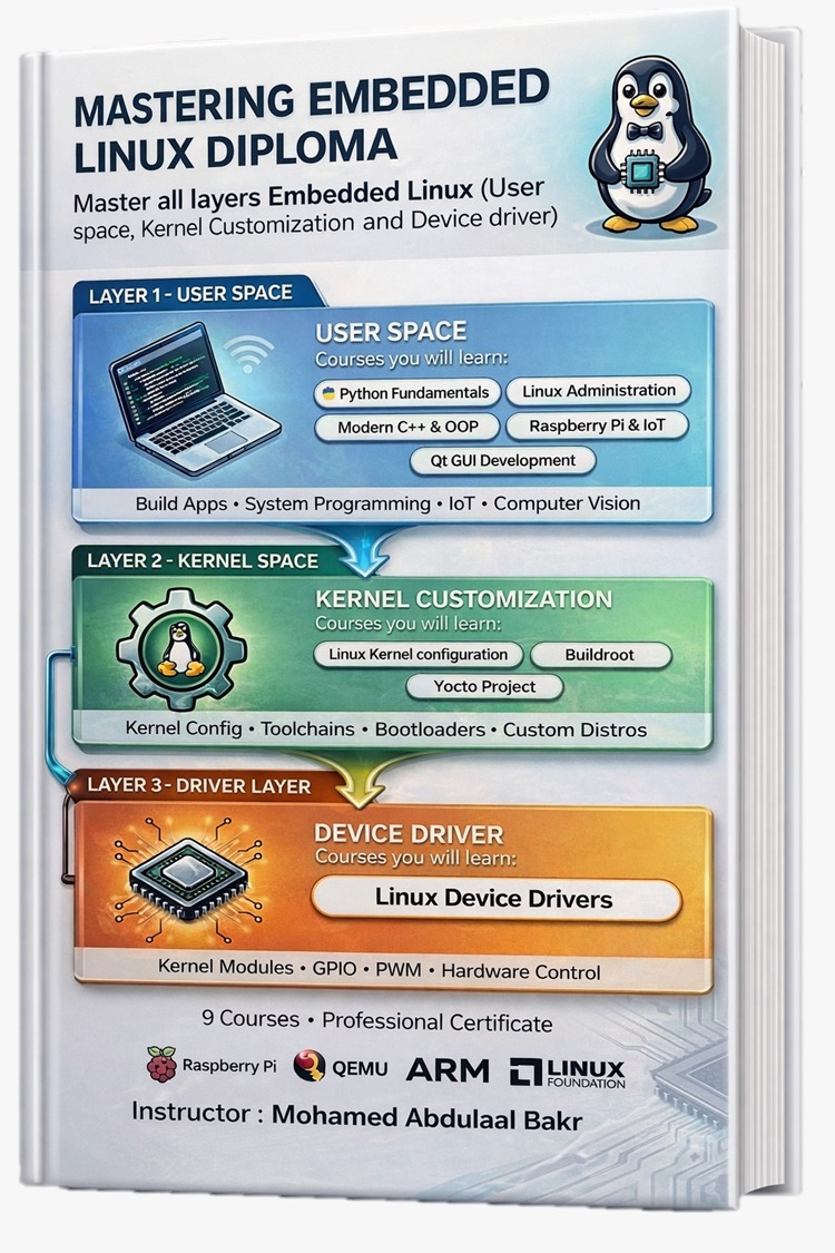 غلاف Complete Embedded Linux Diploma
